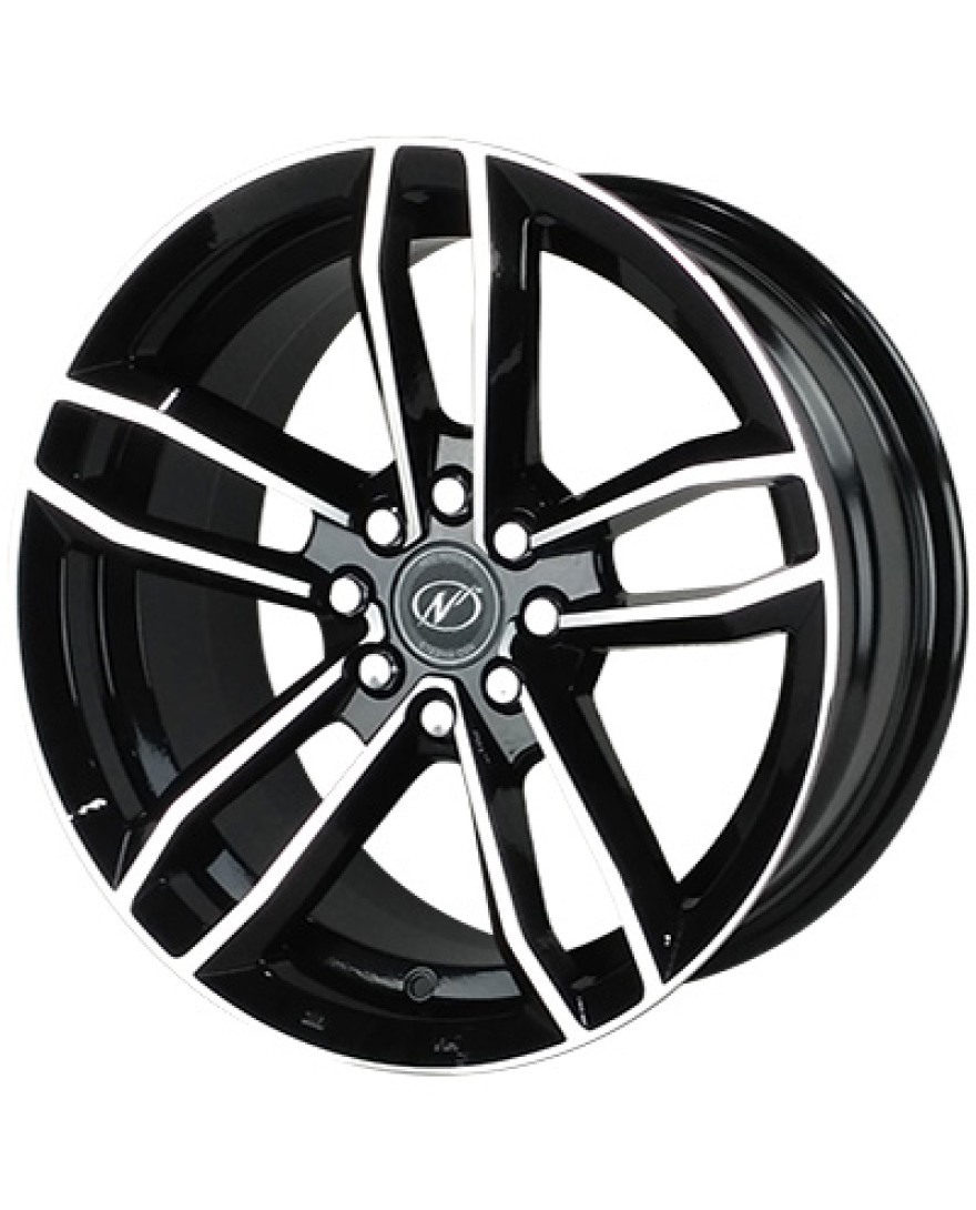 Mercury in Black Machined finish. The Size of alloy wheel is 16x7.5 inch and the PCD is 8x100/108